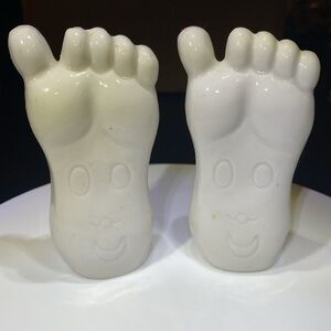 Vintage 1950’s Rare Japanese feet Whimsical Salt & Pepper Shakers